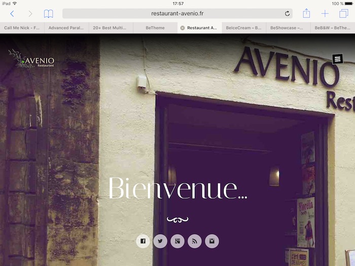 image siteweb Restaurant Avenio